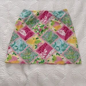 Lilly Pulitzer Patchwork Skirt Size 8